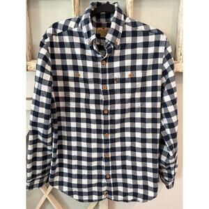 Buffalo Jackson men’s medium blue and white flannel shirt
